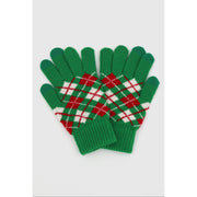 Argyle Knit Smart Touch Holiday Gloves