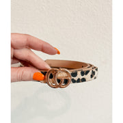 Go Buckle Leopard Hair Belt -