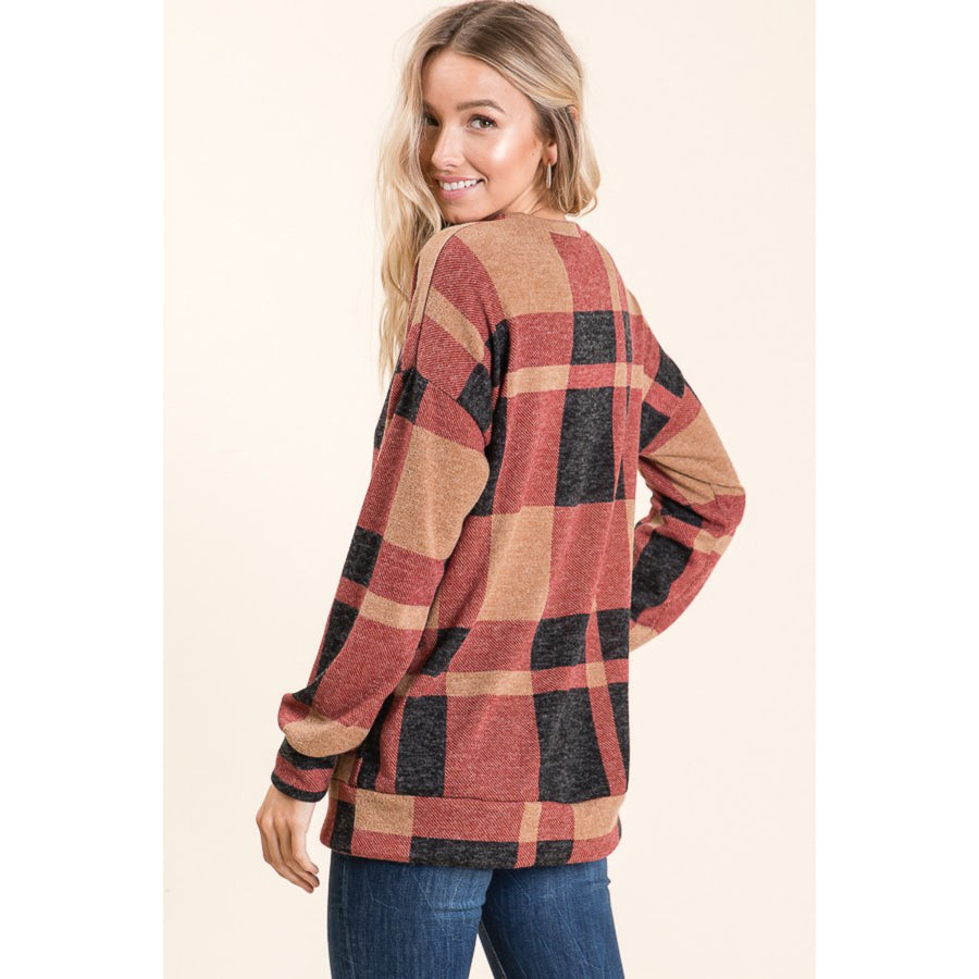 Cozy Fireside Plaid Top