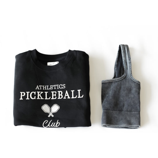 black pickleball sweatshirt 