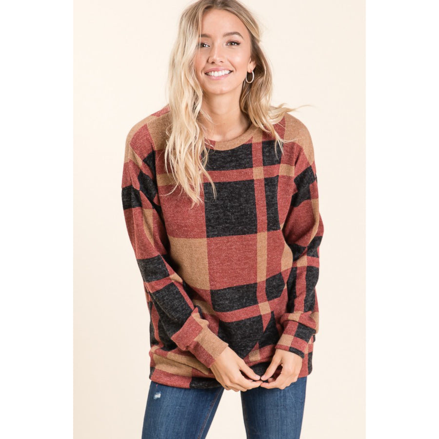 Cozy Fireside Plaid Top