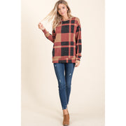 Cozy Fireside Plaid Top