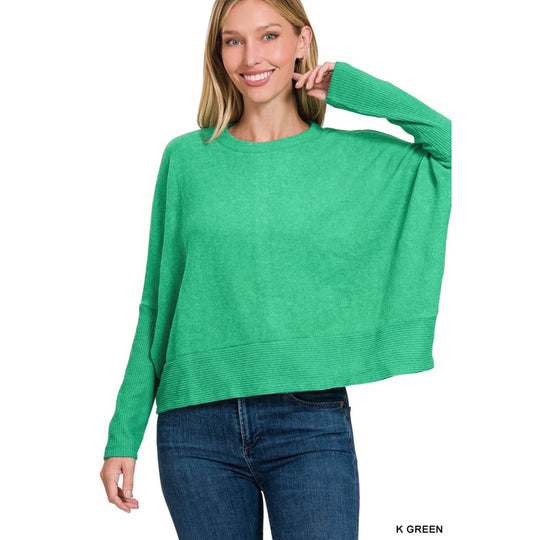 Hacci Soft Sweater - Green