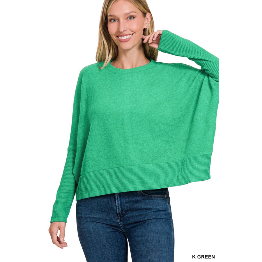 kelly green zenana sweater