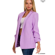 zenana blazer in purple