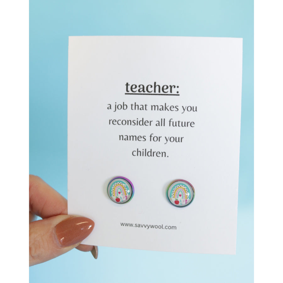 Holiday Stud Earring Collection: Teacher Sarcasm