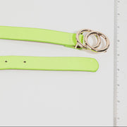 Stiched Faux Leather Neon Belt