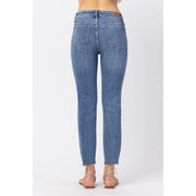 Relaxed Judy Blue Jeans with Embroidered Sunflower