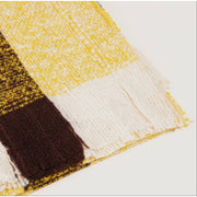 Oblong Striped Yellow Multi Winter Scarf