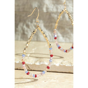 Tear Drop and Mixed Bead Statement Earrings