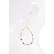 Tear Drop and Mixed Bead Statement Earrings