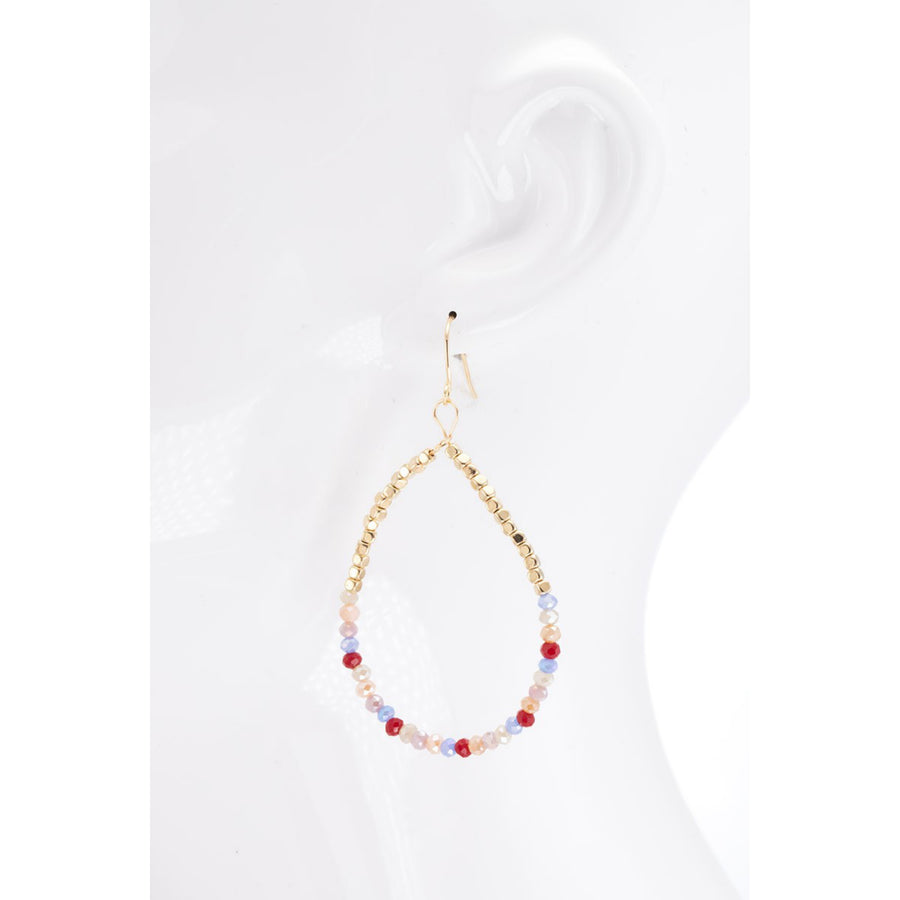 Tear Drop and Mixed Bead Statement Earrings