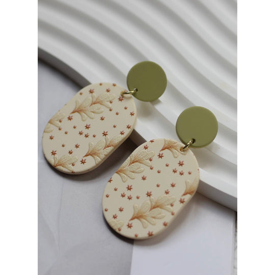 Geometric Oval Acrylic Earrings