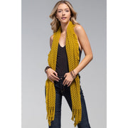 Net Oblong Scarf - Fall Mustard