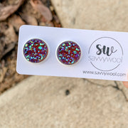 Druzy Earrings -  Hot Chocolate