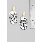 Geo Semi Circle Shape Drop Earrings