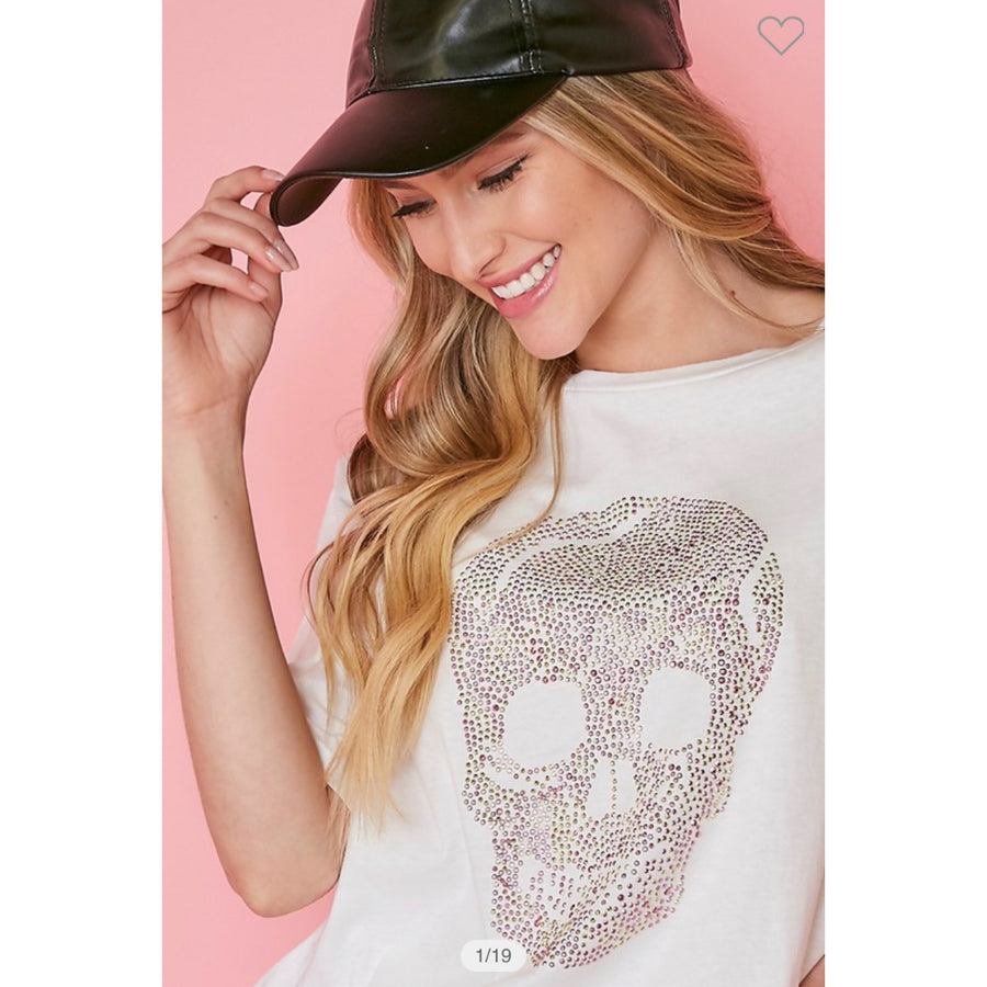 Rhinestone Skull T-Shirt