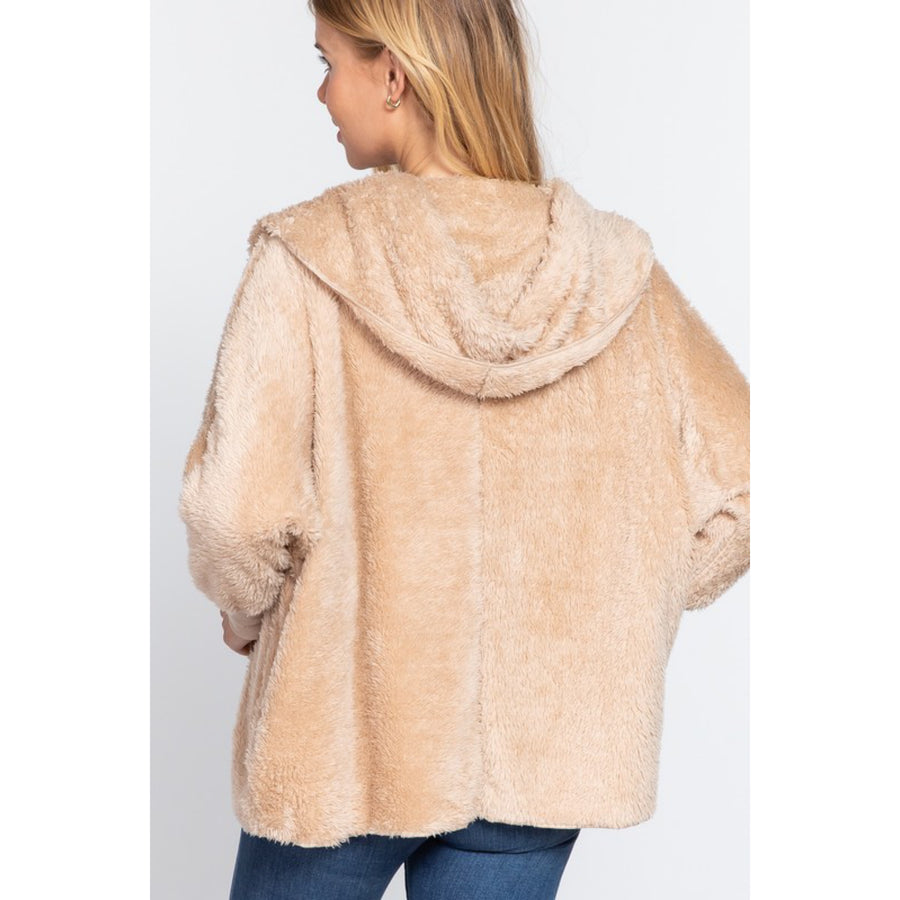 Warm by the Fire Hoodie Jacket - Champagne
