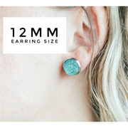 12MM (Bigs) Druzy Earrings - Rose Gold