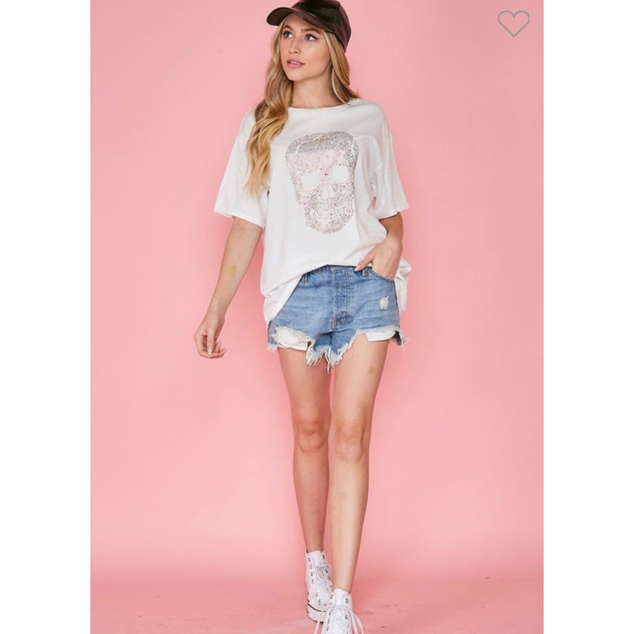 Rhinestone Skull T-Shirt