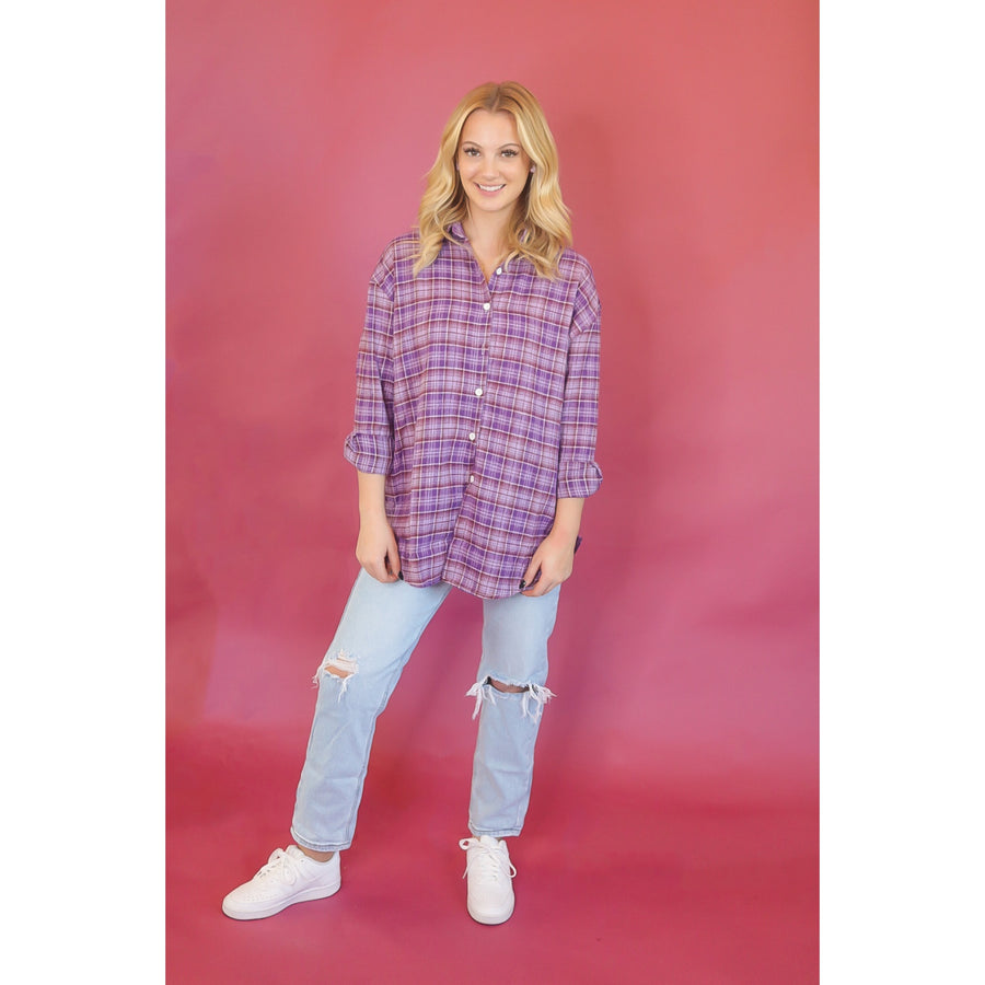 Lavender Spring Buttondown (Medium Left)