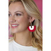 Wine Down Fall Fan Statement Earrings