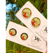 Savvy Stud Earrings - He’s a mean one, Mr Grinch.