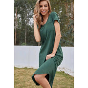 Casual Midi Dress - Spring Green