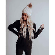 Fur Pom Beanie - Ivory