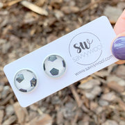 Druzy Earrings -  Soccer (Bigs or Minis)