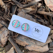 12MM Druzy Earrings -  Aztec