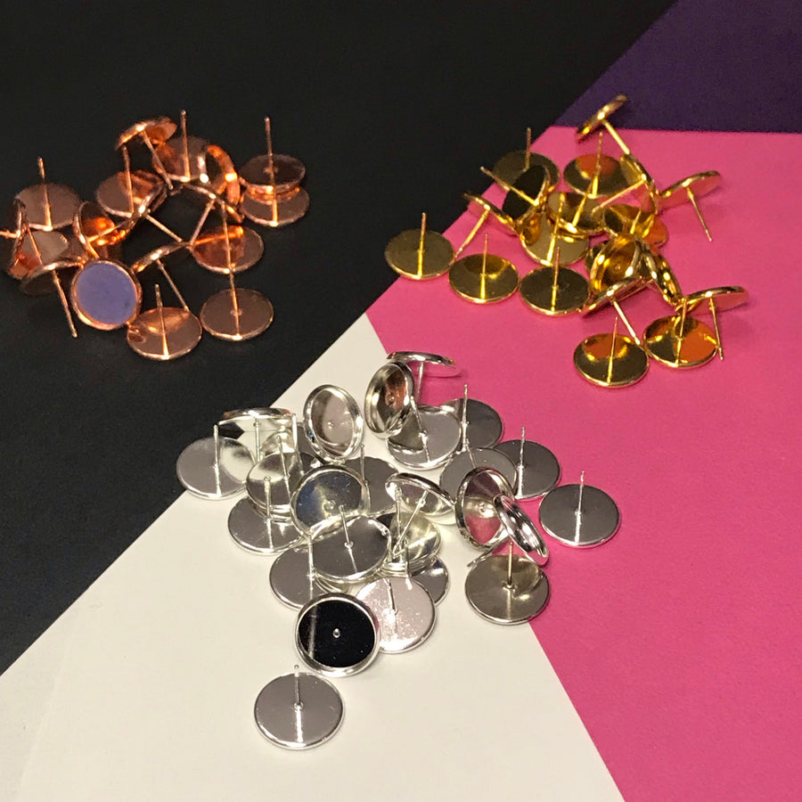 8MM Druzy Earrings - Stardust