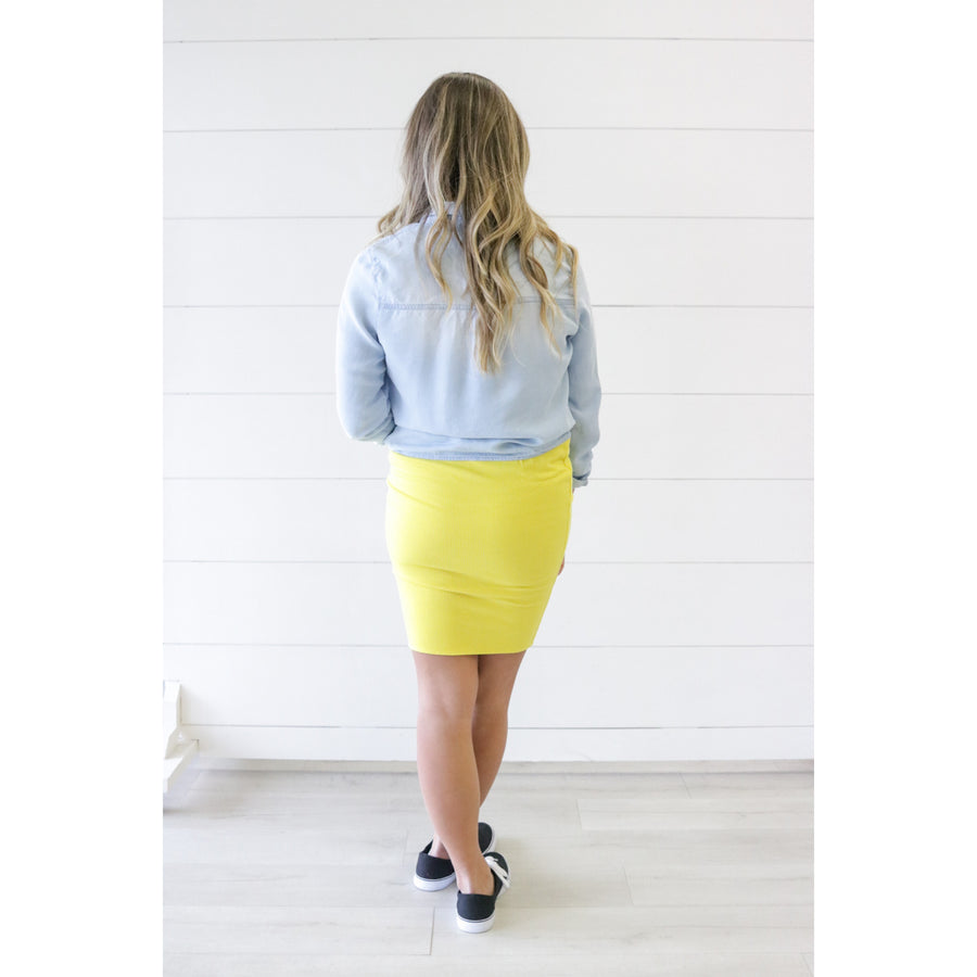 yellow yoga skirt