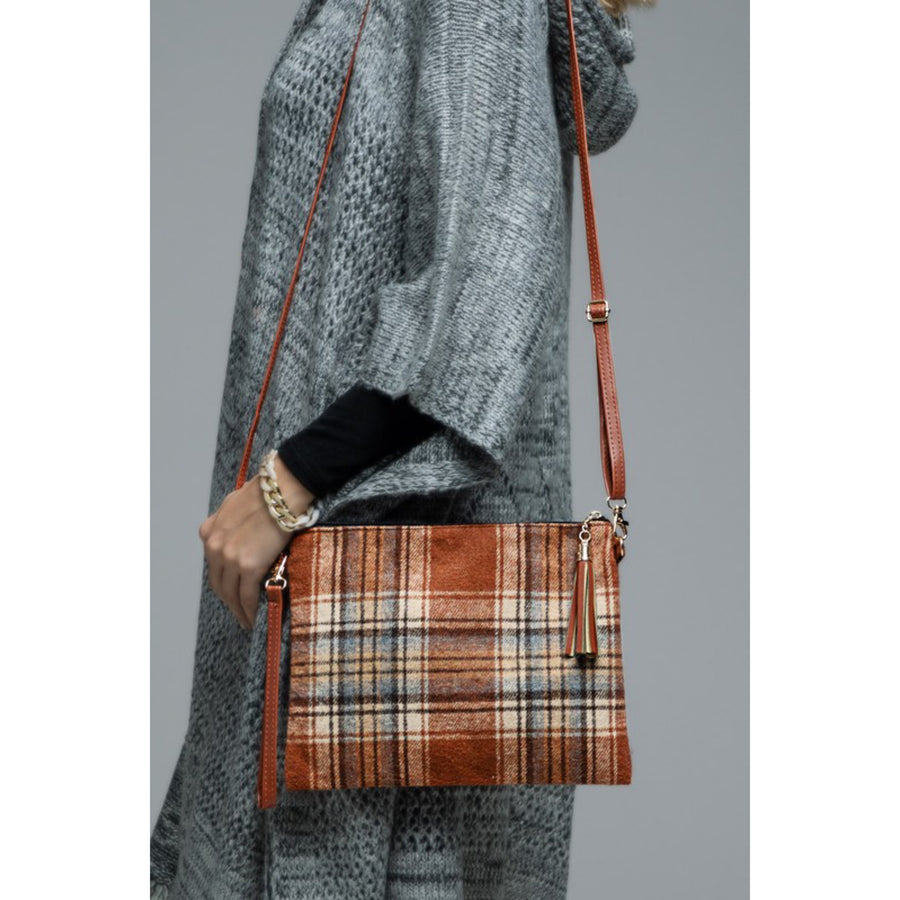 Plaid Crossbody Winter Clutch