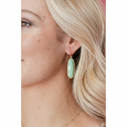 Gem Drop Earrings - Mint, Red, Black