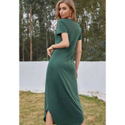Casual Midi Dress - Spring Green