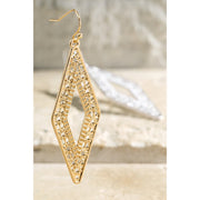 Golden Diamond Statement Earrings