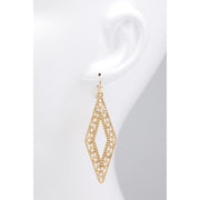 Golden Diamond Statement Earrings