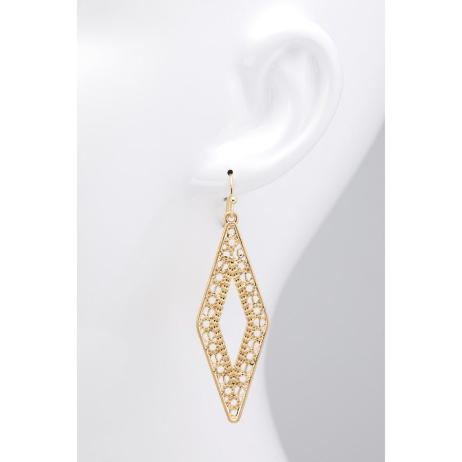 Golden Diamond Statement Earrings