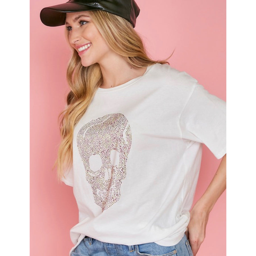 Rhinestone Skull T-Shirt