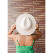 Ivory Flat Brimmed Hat 