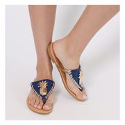 Pineapple Flip Flops - Navy