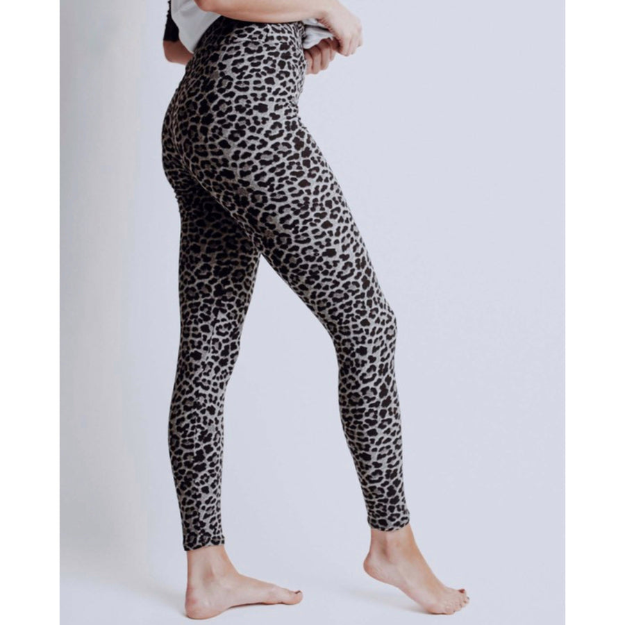 Leopard Leggings - Black and Gray