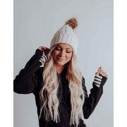 Fur Pom Beanie - Ivory