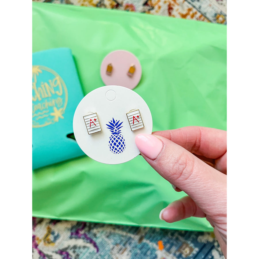 Teacher Appreciation Stud Earrings - A+