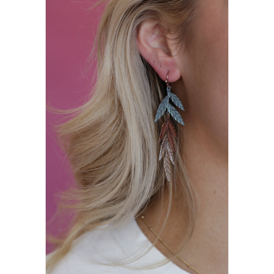 Falling Leaf Statement Earrings