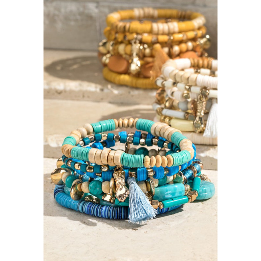 Simple Stacking Bracelets - Turquoise