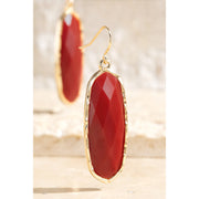 Gem Drop Earrings - Mint, Red, Black