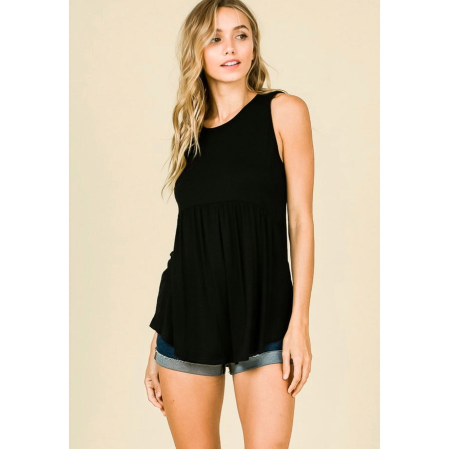 Savvy Babydoll Tunic - Black