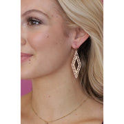 Golden Diamond Statement Earrings